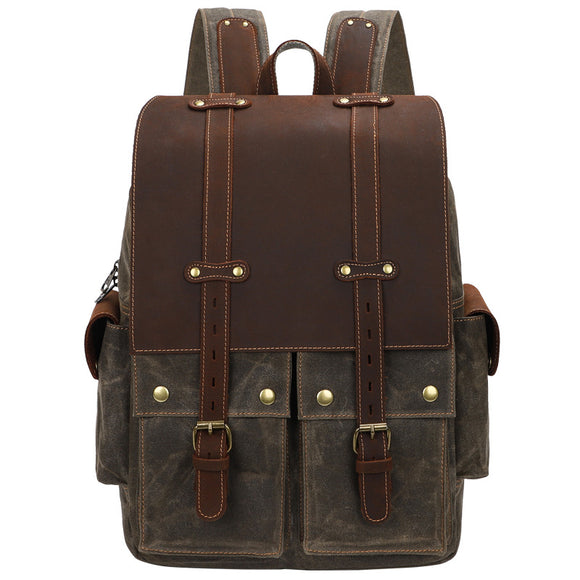 Mochila Retro de Lona para Hombre