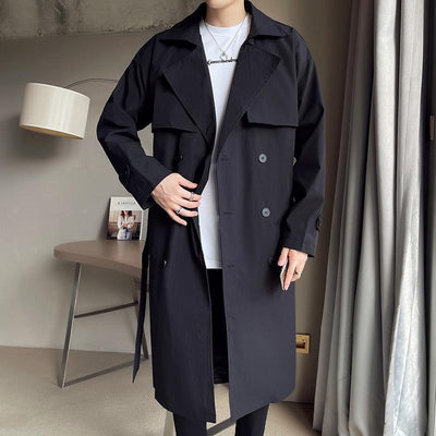 Abrigo Trench Coat Doble Botonadura Beige para Hombre - Image 5