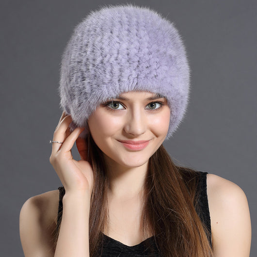 Gorro de Piel de Visón para Mujer - Calidez Elegante en Otoño e Invierno - Image 8