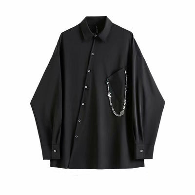 Camisa Manga Larga con Solapa Retro para Hombre - Image 10