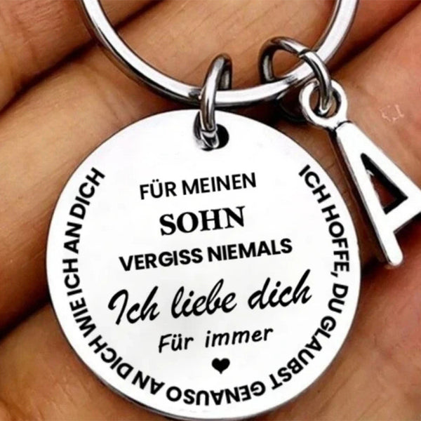 Llavero Personalizado de Acero Inoxidable con 26 Letras para Mi Hijo e Hija