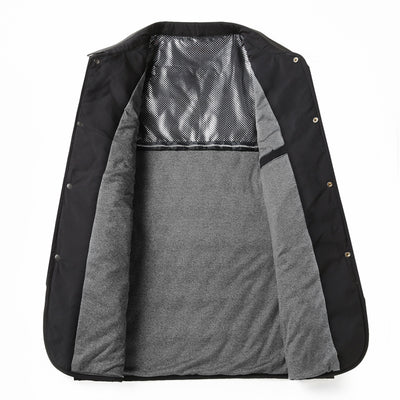Chaqueta Acolchada de Negocios con Diseño Geométrico para Hombre - Image 5