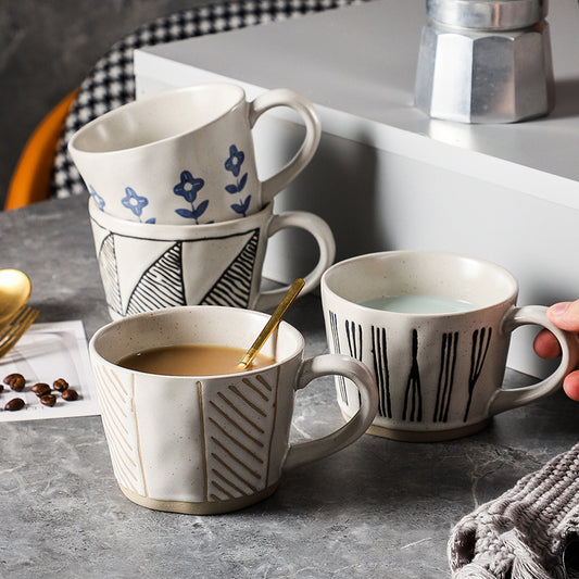 Taza Cerámica Retro Artesanal Estilo Instagramable
