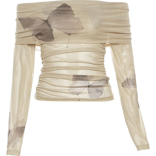 Blusa Elegante Hombros Descubiertos para Mujer - Colección Otoño Temprano - Image 5