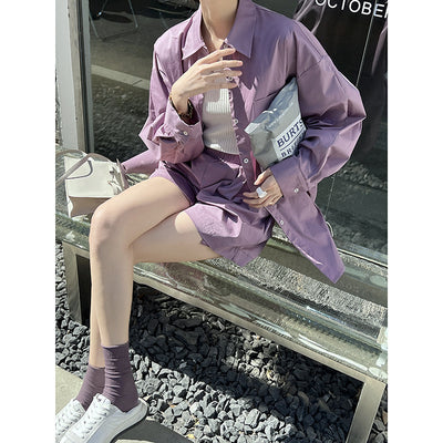 Conjunto Casual Mujer: Blusa Minimalista con Short de Cintura Elástica - Image 7