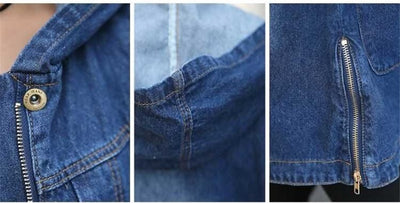 Chaqueta Denim Hoodie de Manga Larga para Mujer - Image 9