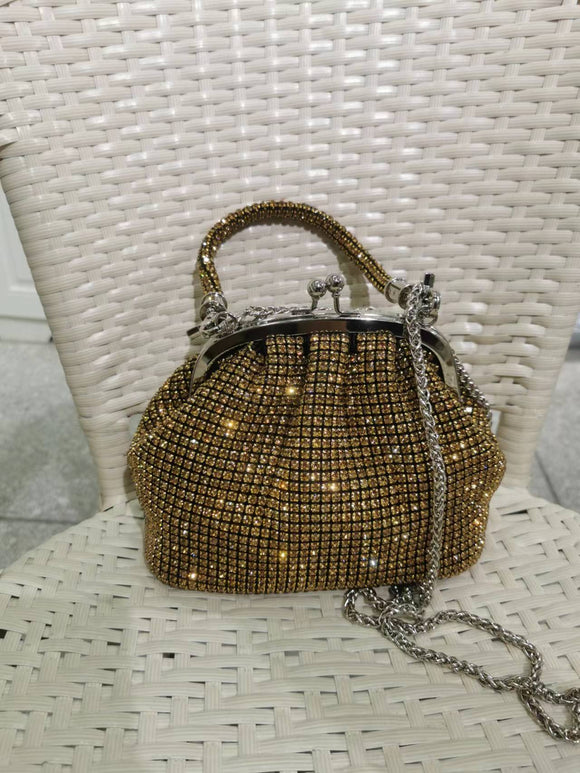 Bolso de Mano Joyero con Cristales Brillantes Completos