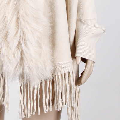 Capa Cardigan con Cuello de Piel y Flecos para Otoño e Invierno - Image 15