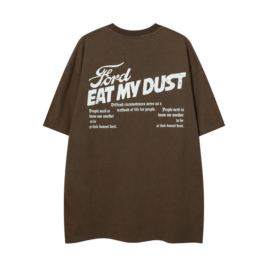 Camiseta Manga Corta Estampado de Letras para Hombre - Image 2