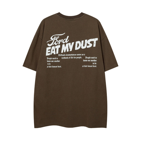 Camiseta Manga Corta Estampado de Letras para Hombre