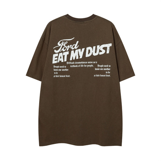 Camiseta Manga Corta Estampado de Letras para Hombre - Image 2