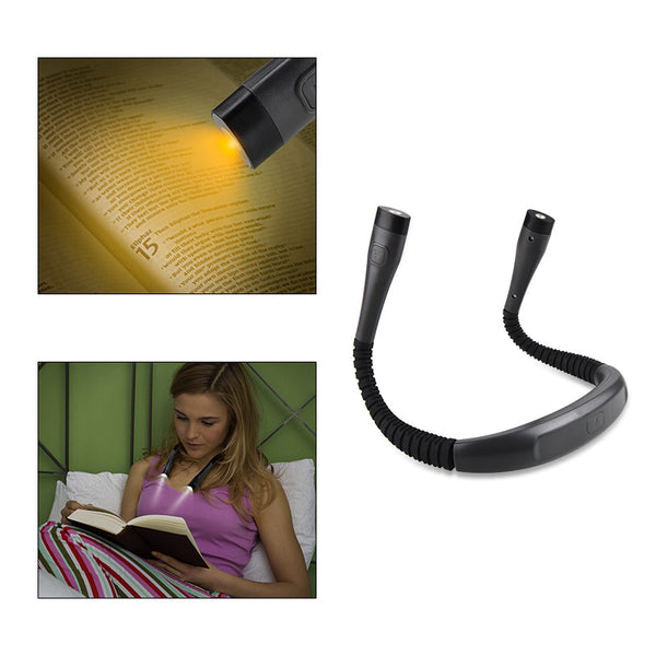Lámpara LED Colgante Dual Blanca y Amarilla - Luz Portátil para Lectura y Estudio