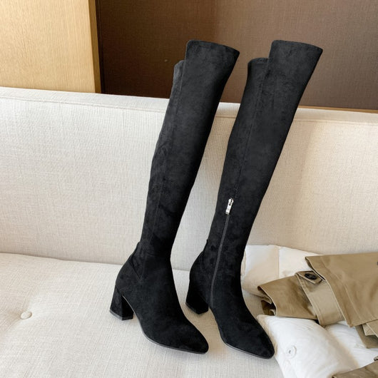 Botas de Invierno Caña Alta para Mujer con Forro Polar y Elástico - Image 13