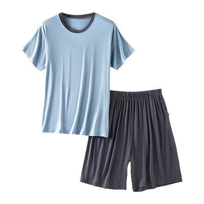 Traje Casual de Verano Modal para Hombre - Cuello Redondo Manga Corta - Image 5