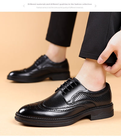 Zapatos Ejecutivos de Cuero Hueco para Hombre - Elegancia Formal y Casual - Image 10