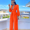 Jumpsuit Casual de Color Liso con Cuello Camisero y Cinturón