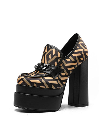 Tacones Altos Gruesos con Hebilla Metálica para Mujer - Image 15