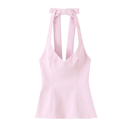 Blusa Ajustada Cuello Colgante Estilo Dulce y Picante - Colección Otoño - Image 5