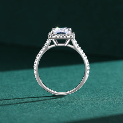 Anillo de Plata 925 con Diamante de Simulación Cuadrado - Image 6