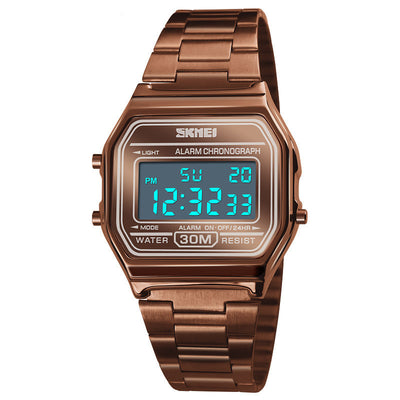 Reloj Retro Electrónico para Hombre con Correa de Acero - Image 5
