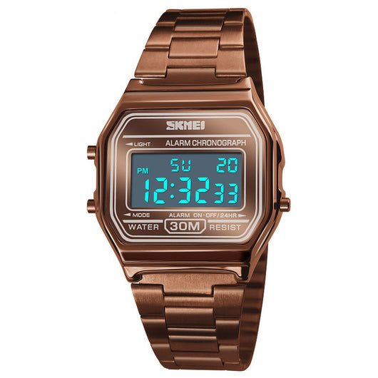 Reloj Retro Electrónico para Hombre con Correa de Acero - Image 5
