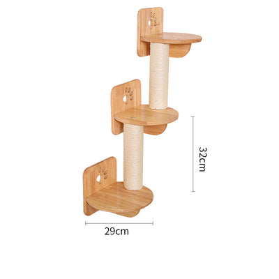 Plataforma Rascadora de Madera Maciza para Gatos con Tablero de Sisal - Image 18