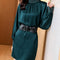 Vestido Midi de Satén Acetato Elegante para Primavera
