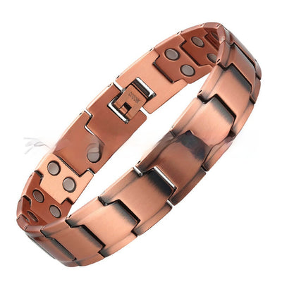 Pulsera Magnética para Hombre Minimalista Cobre Rojo - Image 4