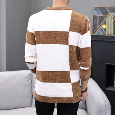 Suéter Hombre Cuello Redondo Estilo Coreano Slim Fit Abrigado - Image 7