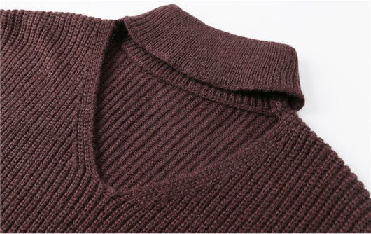 Suéter Suelto Roto Asimétrico para Mujer - Diseño Minimalista - Image 16