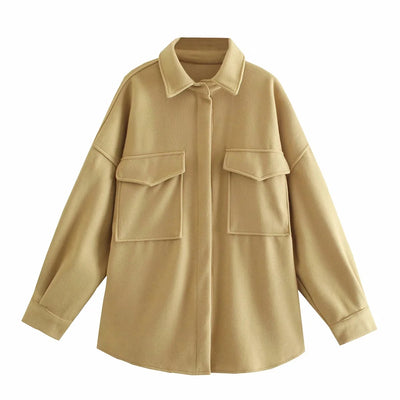 Camisa Boyfriend Suelta con Solapa - Estilo Desenfadado - Image 16