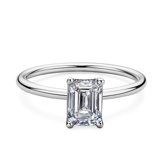 Anillo de Moissanita en Plata 925 con Bisel Rectangular - Image 8