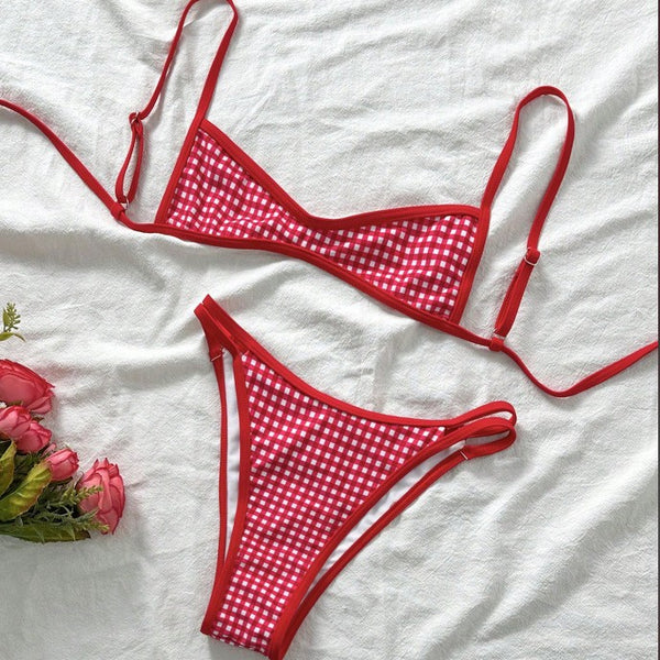 Bikini Bandeau sin Espalda con Cordones Ajustables