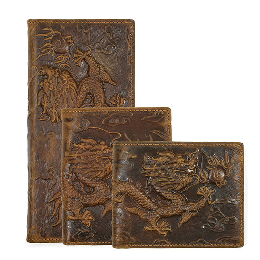 Billetera de Cuero Grabada Crazy Horse para Hombre - Image 12
