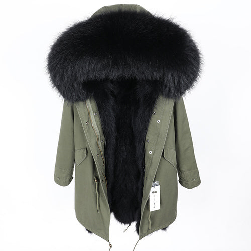 Abrigo Largo de Invierno para Mujer con Pelaje Natural - Image 9