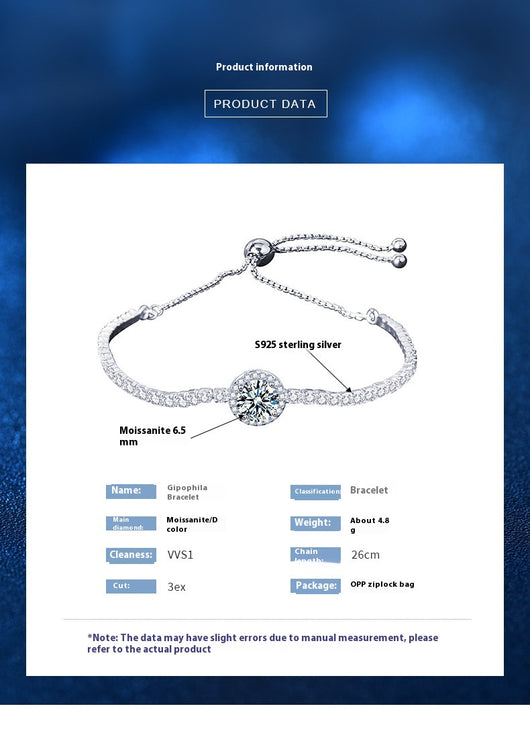 Pulsera Plateada para Mujer con Circonitas Brillantes Estilo Estrellado - Image 11