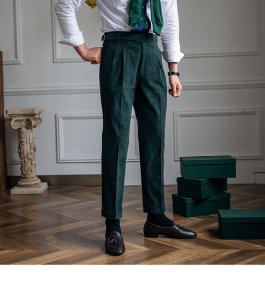 Pantalones de Pana Rectos Cintura Alta para Hombre - Image 13