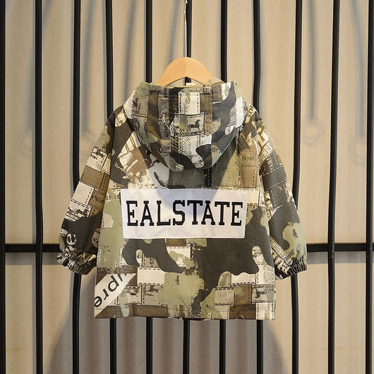 Chaqueta Camuflada con Capucha para Niños - Estilo Coreano Otoño - Image 4