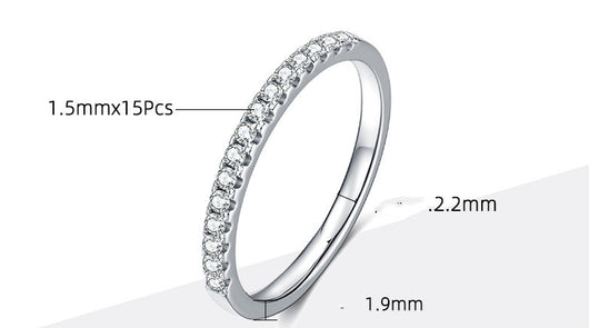 Anillo de Moissanita con Diseño Moderno Estilo Ins - Image 3