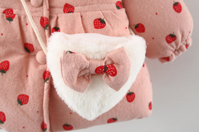 Abrigo de Algodón Niña con Forro Polar Estampado Frutas y Bolsa Incluida - Image 21