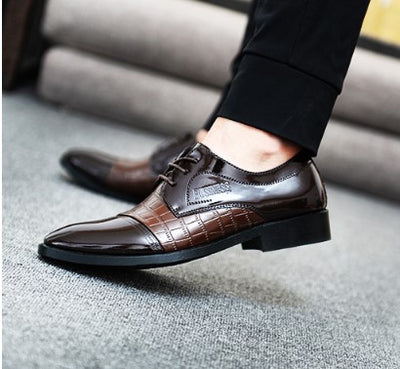 Zapatos de Vestir Puntiagudos para Hombre - Cuero Genuino Patrón Otoño - Image 12