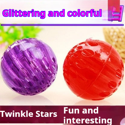 Solid purple pet toy ball with a high elastic honeycomb pattern, suitable for dogs and cats. - Image 2