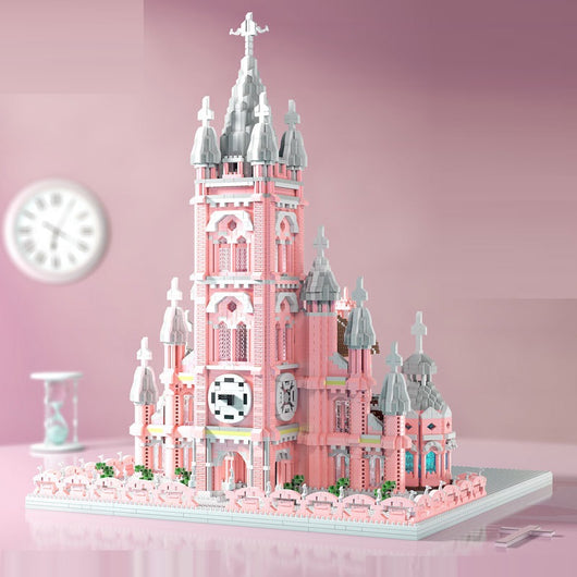 Bloques de Construcción Iglesia Roja - Juguete Educativo Descompresivo