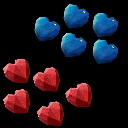 Molde de Silicona para Pastel en Forma de Corazón Diamante - 8 Piezas - Image 10