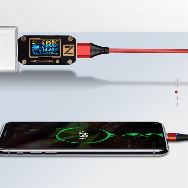 Cable Magnético Rotativo de Carga Rápida 3A con Transmisión de Datos