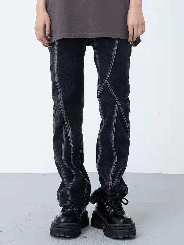 Pantalones Vaqueros Retro Micro Acampanados Hombre - Estilo Urban Vintage