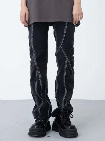 Pantalones Vaqueros Retro Micro Acampanados Hombre - Estilo Urban Vintage - Image 2