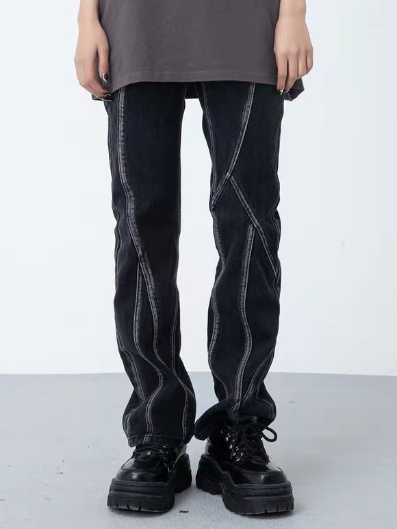 Men's Retro Micro Flare Jeans - Urban Vintage Style