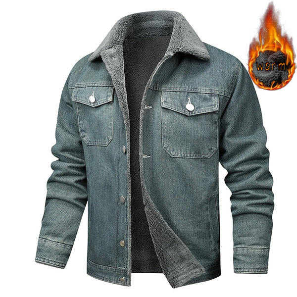 Chaqueta Denim Forrada en Polar para Hombre - Estilo Premium