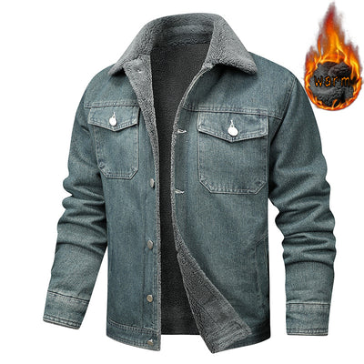 Chaqueta Denim Forrada en Polar para Hombre - Estilo Premium